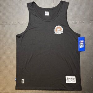 NEW Mens NBA Black East West Logo Sleeveless Shirt Tank Top Large Active Gym
